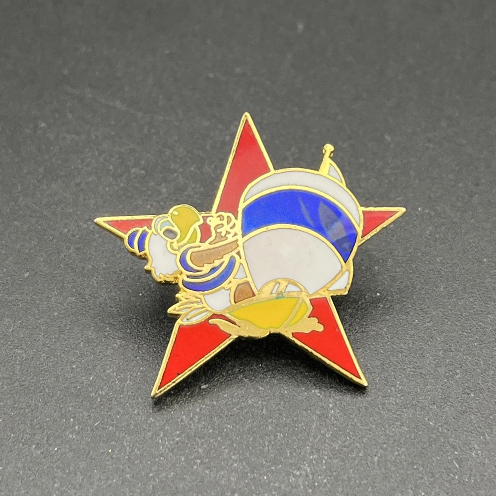 1984 Los Angeles Olympics Sam The Eagle Sailing Event Star Lapel‎ Hat Pin